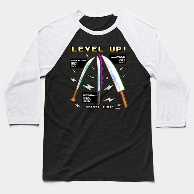 Level Up! Baseball T-Shirt by FlamingFox